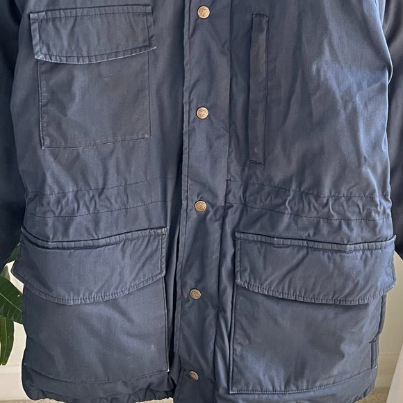 EDDIE BAUER Vintage 90's Goose Down Men's Navy Blue Puffer Jacket Coat - Picture 4 of 14